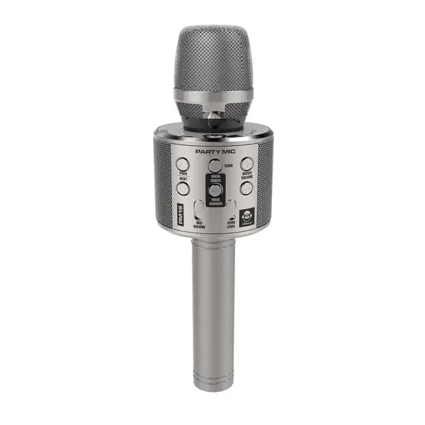 Microfon karaoke pentru copii iDance - Argintiu
