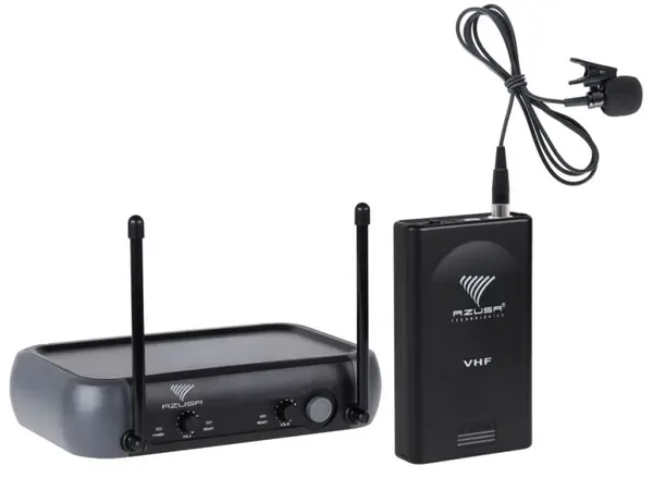 Microfon lavaliera wireless, distanta transmisie 30m, durata functionare continua 8h, Azusa MIK0130