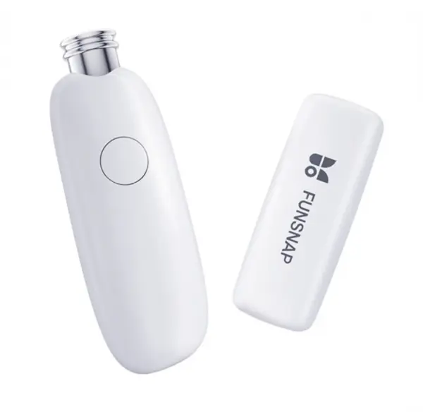 Microfon lavaliera wireless Funsnap Mic Tok Type-C, Alb, Captare sunet 360 , Reducere zgomot, Compatibilitate: iPhone, iPad, Android, DSLR, PC, Utilizare: Vlogging, Scoala Online, Live streaming
