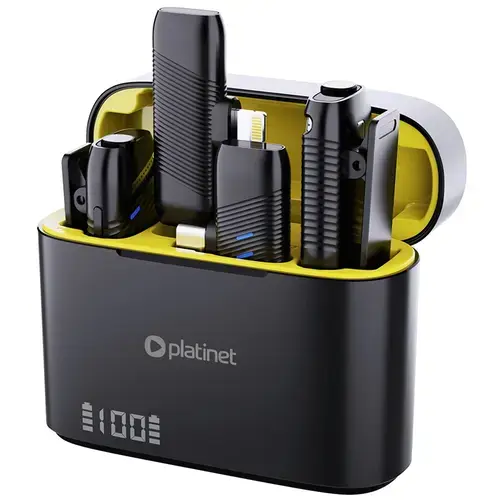 Microfon lavariera 2 in 1 Platinet PLMM30 (Negru)