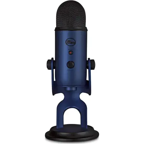 Microfon Profesional Blue Yeti, USB, Gaming, Podcast, Streaming, Recording, Multi-Pattern, Albastru/Negru