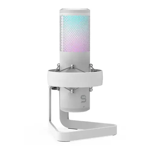 Microfon streaming Endorfy AXIS Streaming Onyx, cu iluminare, suport metalic (Alb)