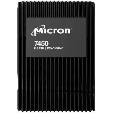 MICRON SSD, Micron, 7450 MAX, 800 GB, U.3 PCIe 4.0 (NVMe), Negru