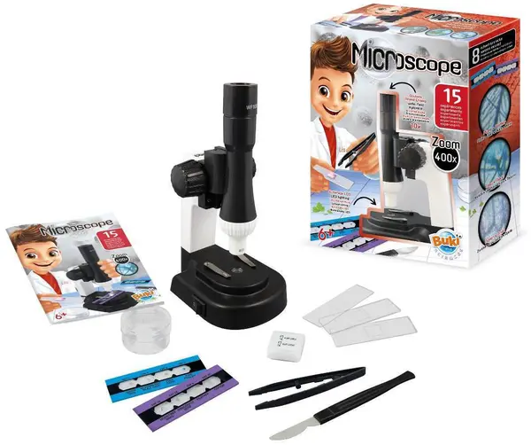 Microscop pentru copii Buki Sciences - Cu 15 experimente