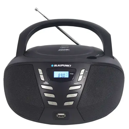 Microsistem Blaupunkt BB5BK, 2 x 1.2 W RMS, FM, CD, MP3, USB, AUX, Negru