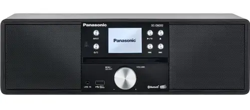 Microsistem Panasonic SC-DM202EG-K, 24W, Bluetooth, USB, CD, Radio FM, DAB+, Ceas (Negru)