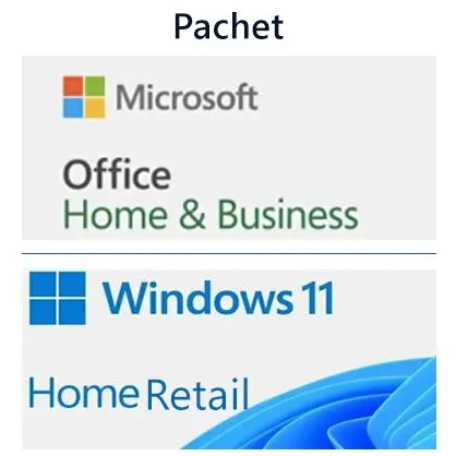 Microsoft Licenta Software Microsoft Office Home and Business 2024 + Windows 11 Home, 1 PC/Mac, Licenta Permanenta, USB
