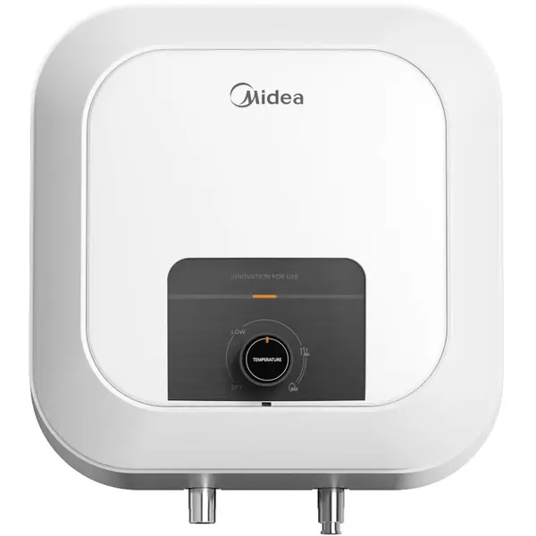 Midea Boiler electric Midea D30-25VD1(O), model compact, 2500 W, volum 30L, control mecanic, montaj deasupra chiuvetei, Alb