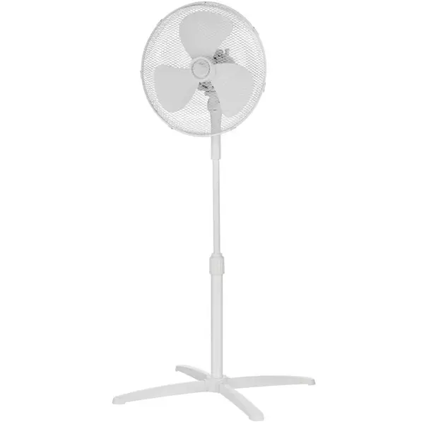 Midea Ventilator cu picior Midea FS40-21M, 40W, 3 trepte de putere, inaltime produs reglabila (max 1.2m), motor cupru, baza stabila, Alb