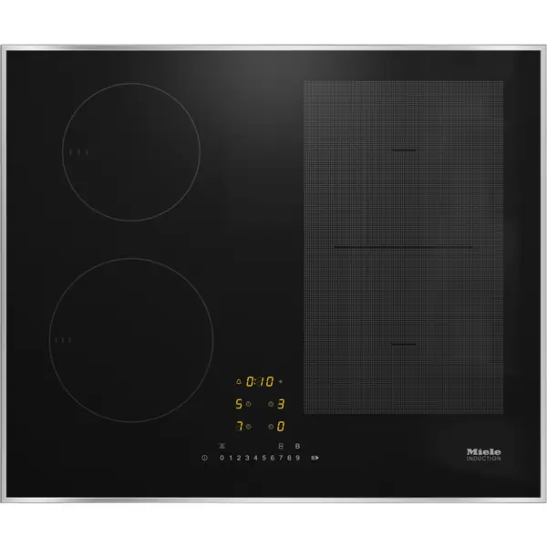 Miele Plita inductie Miele KM 7466 FR 125 Edition, incorporabila, 4 zone de gatit, PowerFlex, ComfortSelect, TwinBooster, Negru