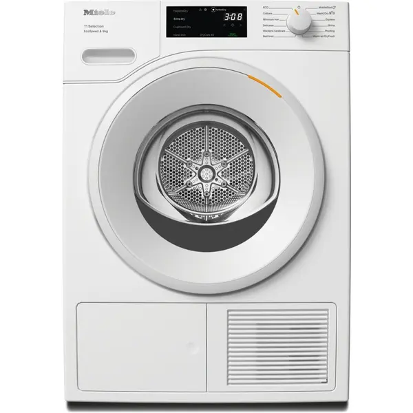 Miele Uscator de rufe Miele TSD 643 WP EcoSpeed, 9kg,DirectSensor, DryCare 40, HygieneDry, clasa A+++, tehnologie cu pompa de caldura, consum redus, Alb