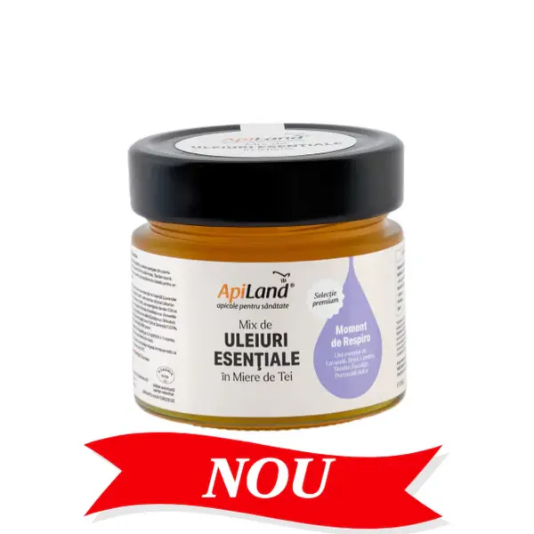 Miere de tei cu Mix de Uleiuri Esențiale (lămâie, lavandă, brad, tămâie, eucalipt, portocală dulce) - pentru stil de viata sanatos, 250 g - Default Title