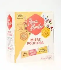 Miere poliflora, 1 plic x 15 g, Apidava