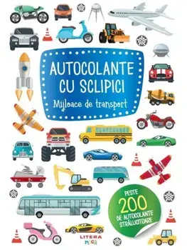 Mijloace de transport. Autocolante cu sclipici/***