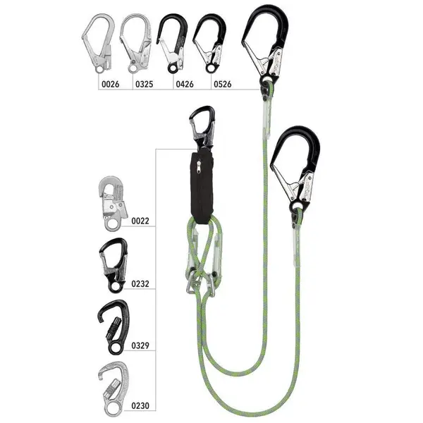Mijloc de legatura alpinism utilitar Vertiqual GEKKO VARIO, culoarea verde, L 1.5 metri, d 12 mm 1.5 m, 12 mm, VERDE