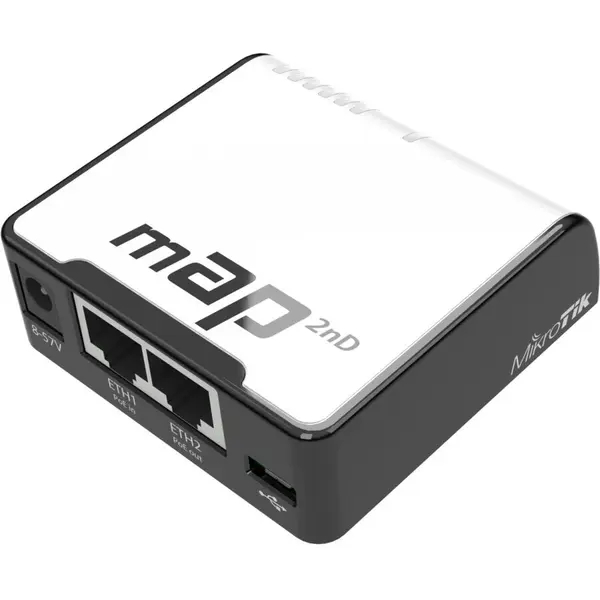 MikroTik Access Point Wireless N MikroTik 64MB RAM, 2xLAN, 2,4GHz, AlbNegru