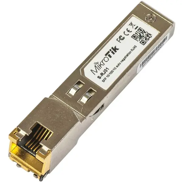 MikroTik Modul di cupru , MikroTik , S+RJ10 RJ45 SFP+ 10GbE 200m , Auriu