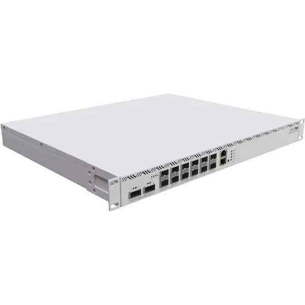 MikroTik Router MikroTik, 16 nuclee, 2 GHz, 16 GB RAM, 2x 100G QSFP28, 12x 25G SFP28