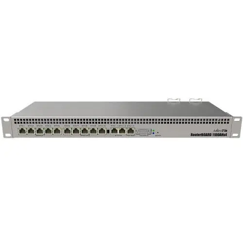 MikroTik Router MikroTik RB1100AHx4 L6 1.4GHz 1GB RAM 128 MB NAND 13xGig LAN Rack 19