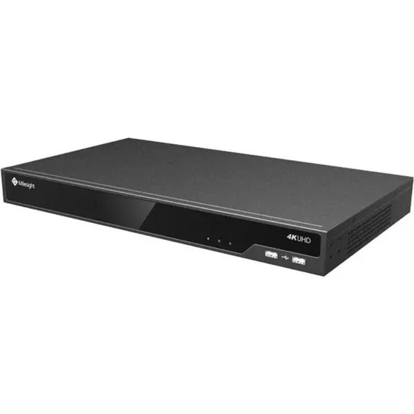 MILESIGHT TECHNOLOGY Sistem NVR Milesight Seria 5000 MS-N5016-NPE, 16 canale, 8MP, 16 PoE, 2x SATA, Negru