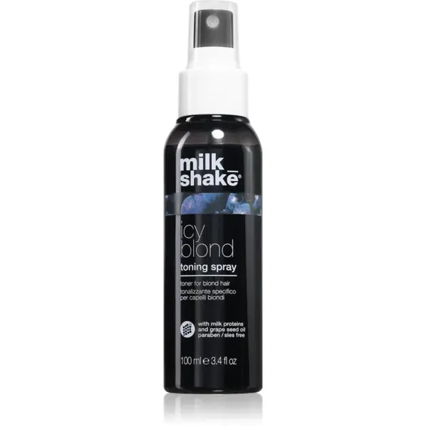 milk_shake® Icy Blond Toning Spray spray neutralizeaza tonurile de galben 100 ml