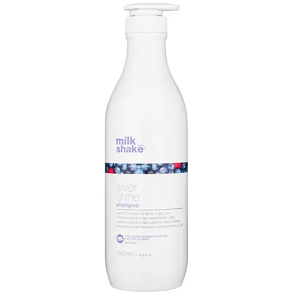 milk_shake® Silver Shine Shampoo șampon pentru păr blond neutralizeaza tonurile de galben 1000 ml