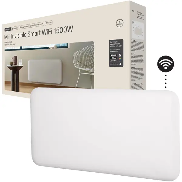 Mill Incalzitor cu panou Mill PA1500WIFI4, WiFi Gen 4, 1500 W, Potrivit pentru camere 18-22 m², IPX4, Alb