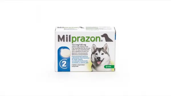 Milprazon Dog 12.5 125 mg ( 5 kg), 2 tablete