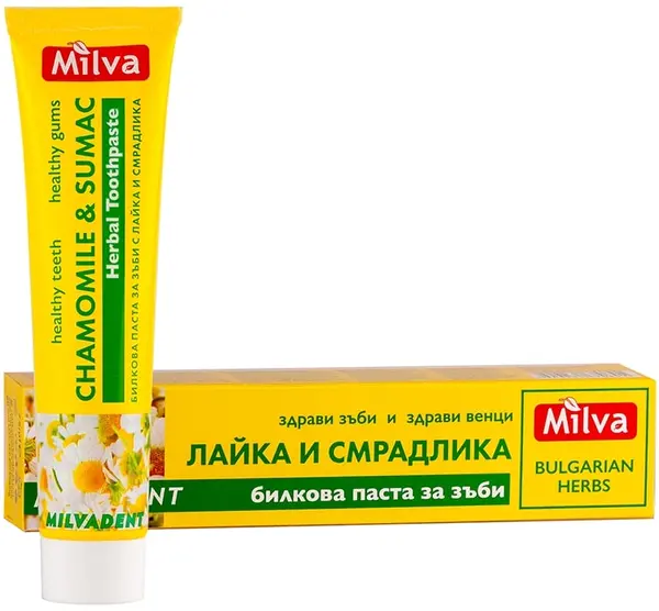 Milva Pastă de dinți cu mușețel și sumac, 75 ml