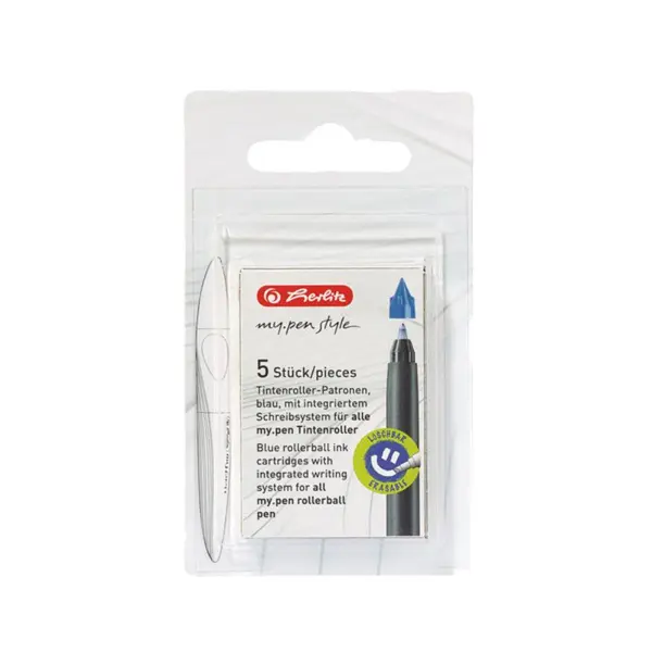 Mina roller My.Pen, 5 buc/blister, Herlitz, albastru
