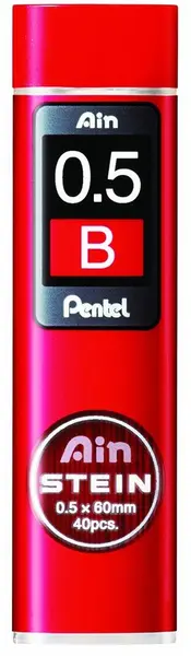 Mine grafit Pentel - Ain Stein - B, 0.5 mm, 40 bucati