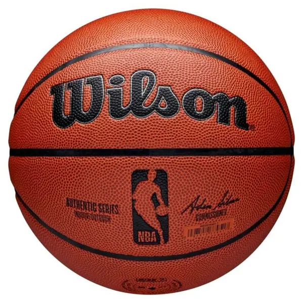 Minge de baschet Wilson - NBA Authentic Indoor/Outdoor, mărimea 7, portocalie