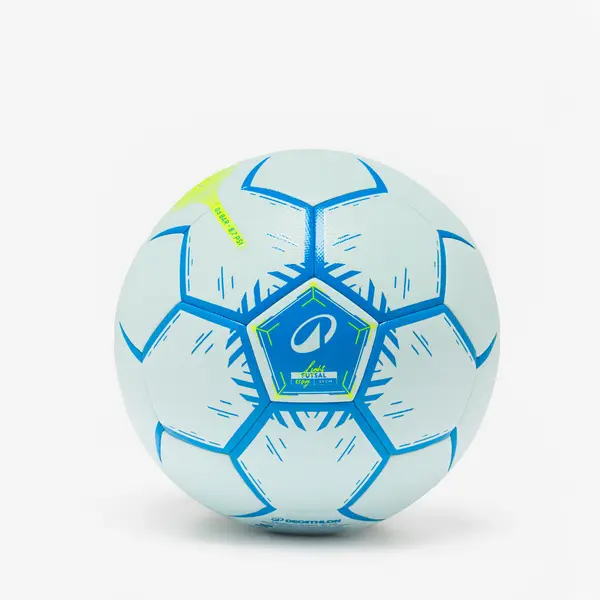 Minge de futsal hibridă light mărimea 4 albastru - galben fluorescent