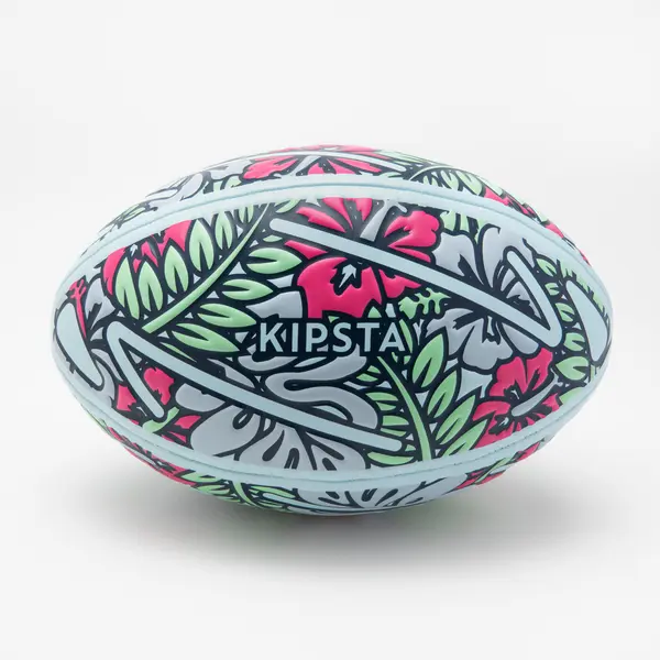 Minge de rugby plajă, mărimea 3, Tiki verde alb roz