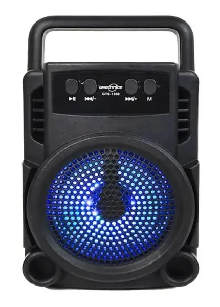 Mini Boxa portabila GTS 1360 cu led RGB cu maner transport