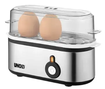 Mini fierbator automat pentru oua Unold U38610, 210 W, 3 oua (Argintiu)