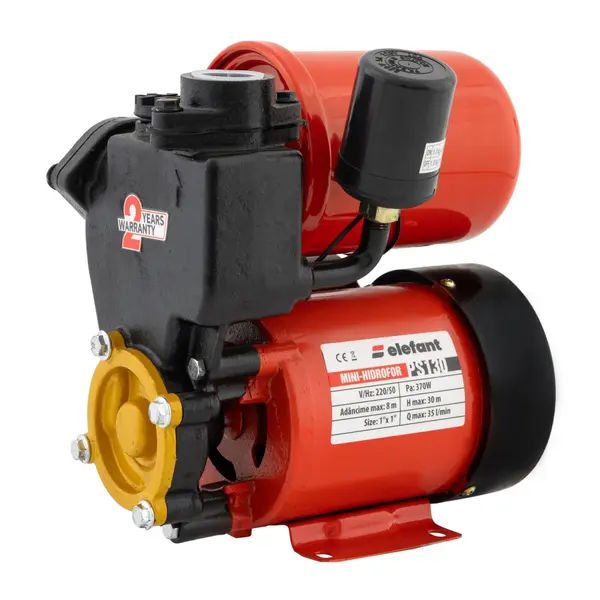 Mini Hidrofor Elefant PS130, silentios, 0.37 kW, turbina bronz, max 1.8 Bari
