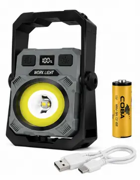 Mini lampa LED COBA CB G21S reincarcabila USB magnet afisaj digital 3 Moduri Iluminare