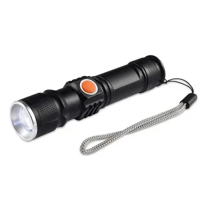 Mini Lanterna LED T6 Cree Zoom - 6W, USB Direct pe Corp, 3 Faze, Aluminiu, 11cm, 97g