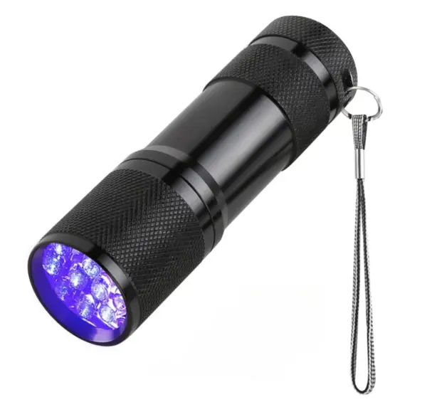 Mini Lanterna UV cu Iluminare ultravioleta autentificarea documentelor si bancnotelor 9cm