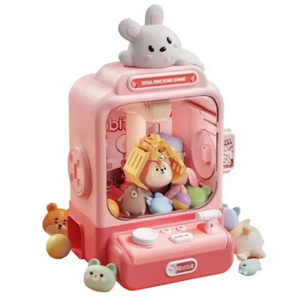 Mini masina de prins jucarii culoare roz accesorii incluse