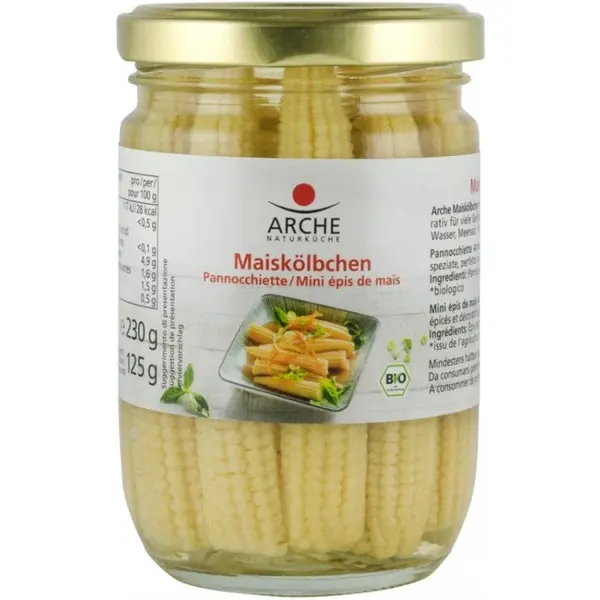 Mini Porumb BIO in Saramura, 230 g, Arche