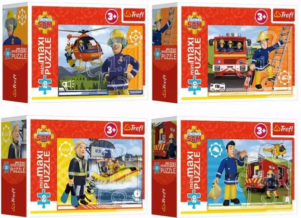 Mini puzzle Trefl din 20 de piese maxi - Pompierul Sam, sortiment