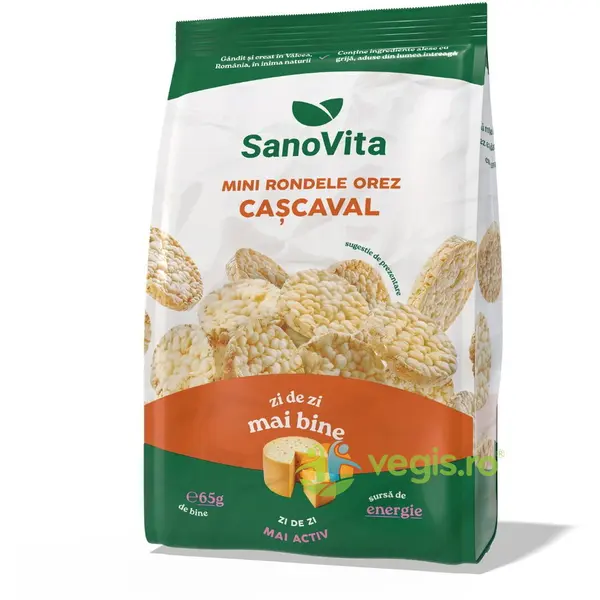 Mini Rondele din Orez cu Cascaval 65g