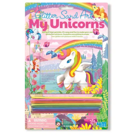 Mini set creativ cu nisip si sclipici - Unicorni