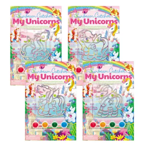 Mini set creativ cu vitralii - Unicorni