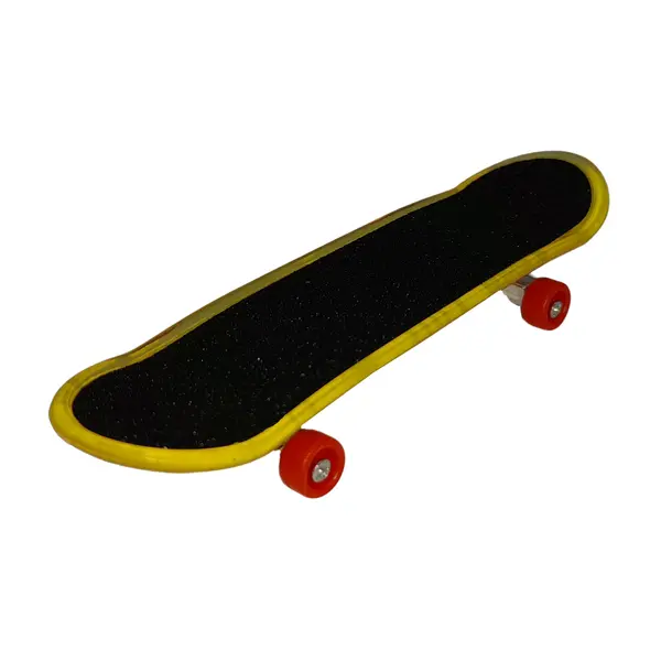 Mini Skateboard DEPOX , Fingerboard Light, LED, 10 cm, negru