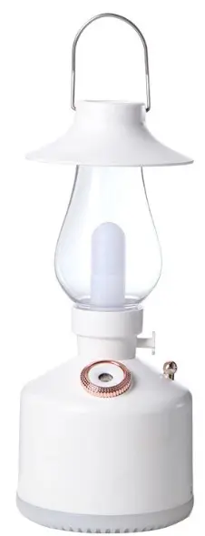 Mini umidificator ALB cu lampa vintage si schimbare de culoare