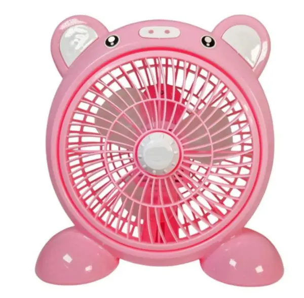 Mini ventilator cu fir model PORCUSOR pentru birou portabil ROZ