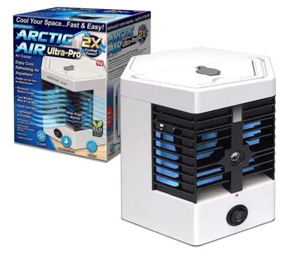 Mini ventilator portabil Arctic Cool Ultra Pro cu 2 Puteri 10W Alimentare USB Alb